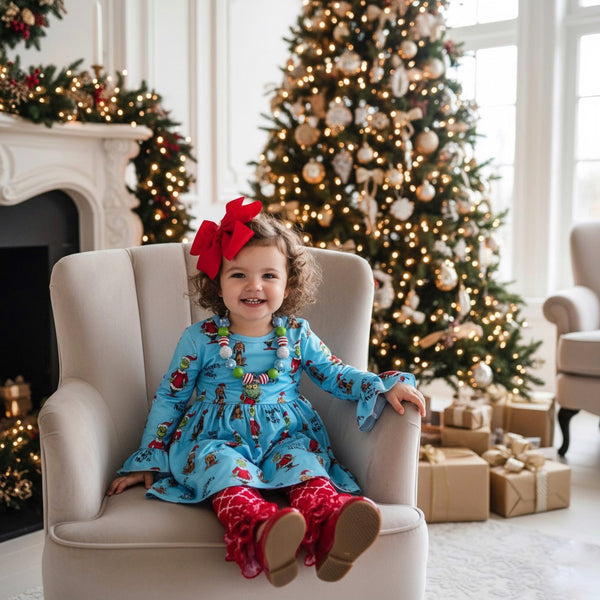 Christmas Grinch dress (sz 12mo & 18mo)